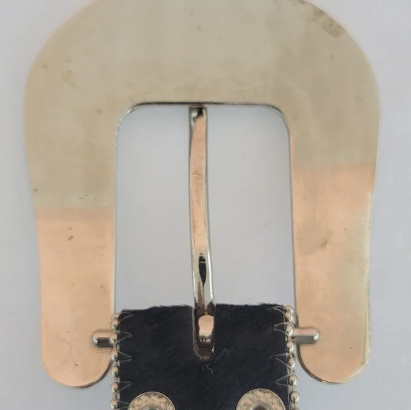 CW Country Western Crystal & Rhinestone Studded Leather Black Belt - Picture 10 of 13